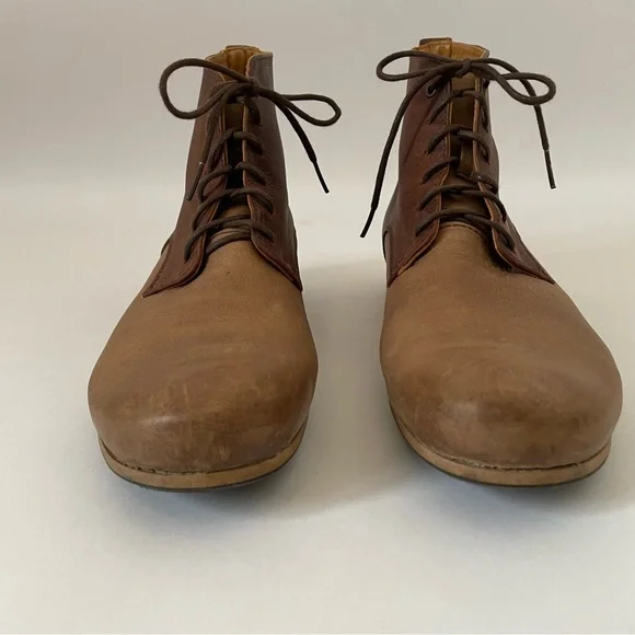 John Fluevog Radio Plr Men\'s Brown Leather Ankle Lace-Up Chukka Boots Size 9 PLR: Men main image 4